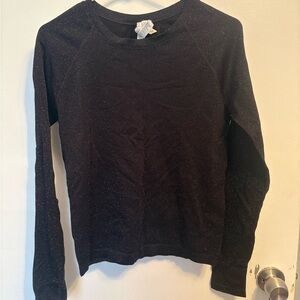 Athleta Black Sparkle Long Sleeve Top